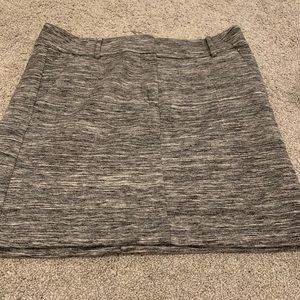 Marled grey cotton mini skirt